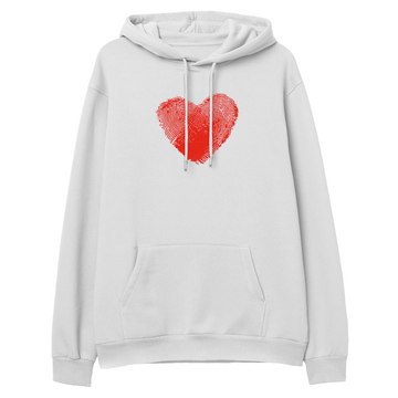 Heart Finger Print - Hoodie - Regular