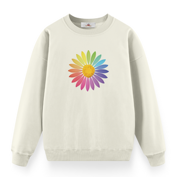 Rainbow Daisy - Premium Oversize Sweatshirt