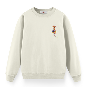 Cat Flower - Premium Oversize Sweatshirt