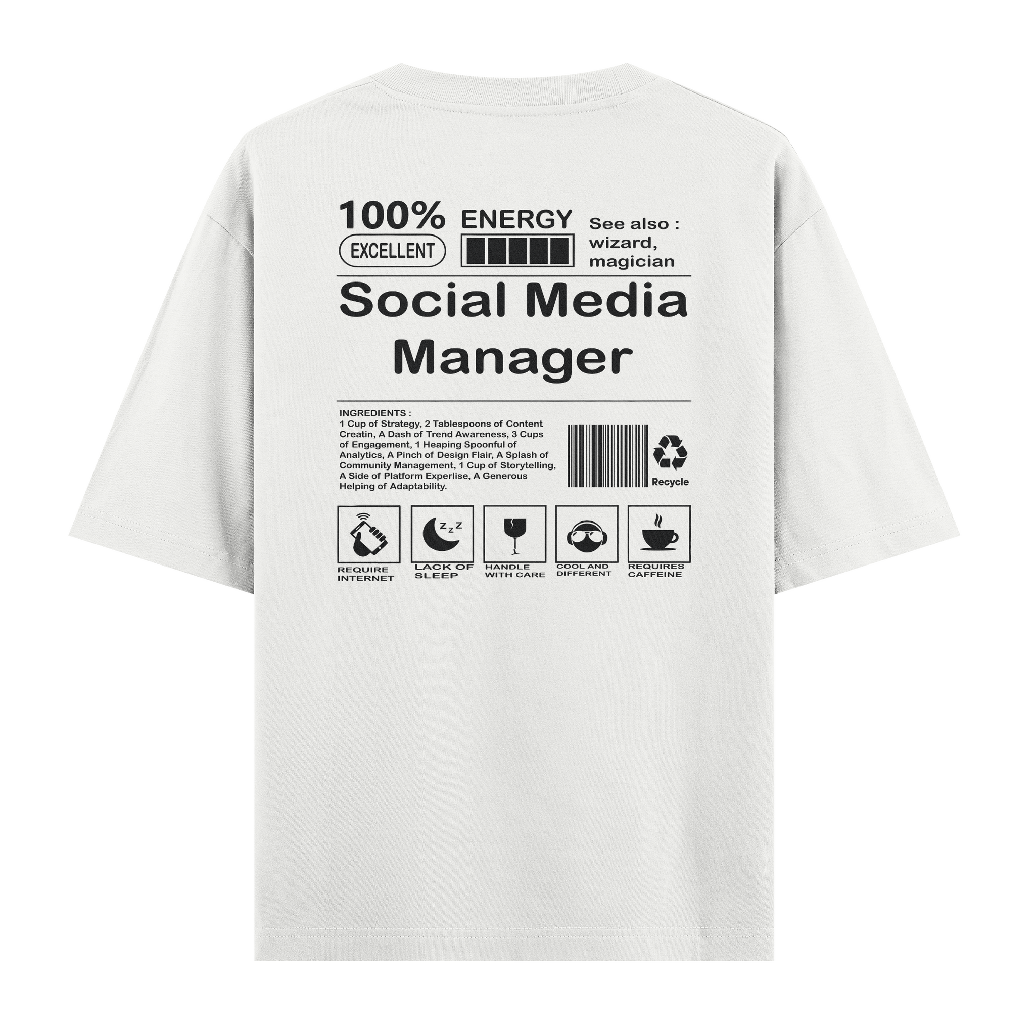 Social Media Manager - Oversize Tshirt