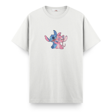 Stitch and Angel - Çocuk Tshirt