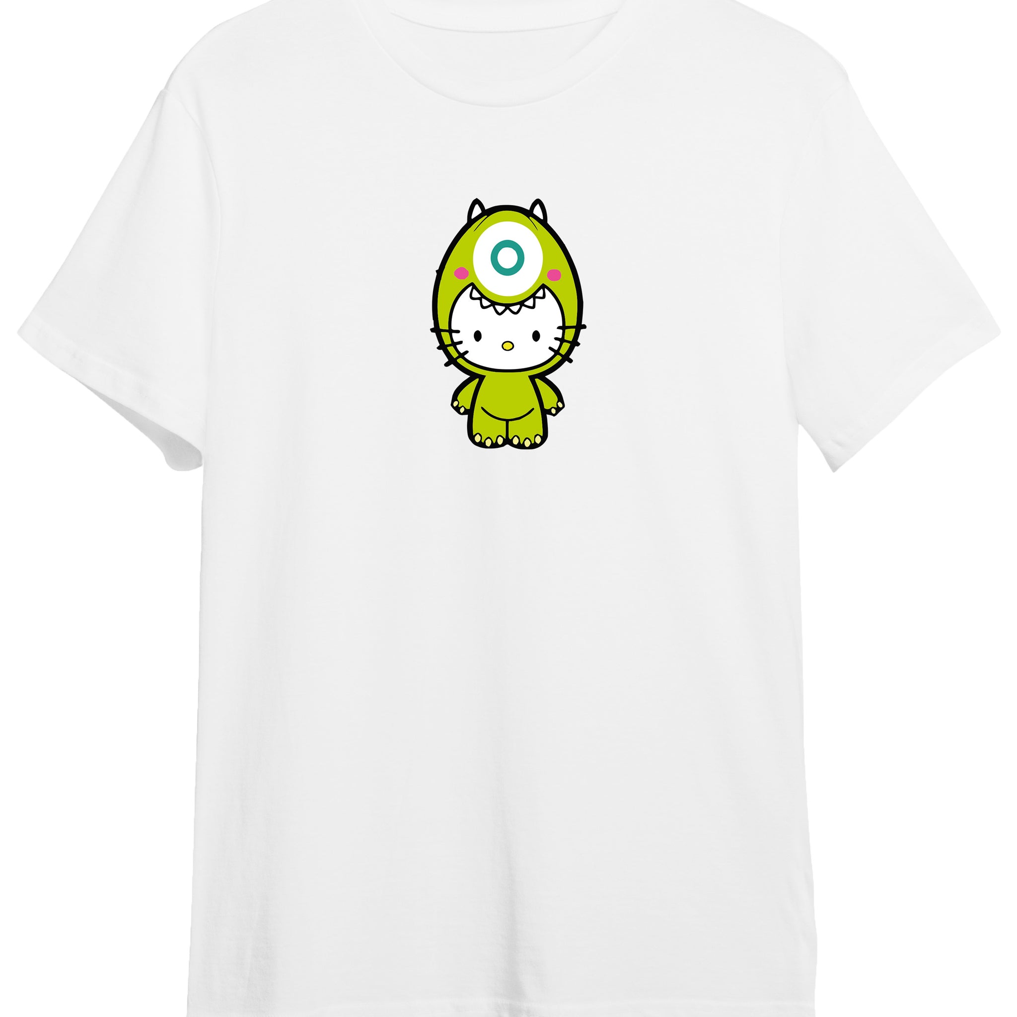 Kitty Monster Green - Çocuk Tshirt - Regular