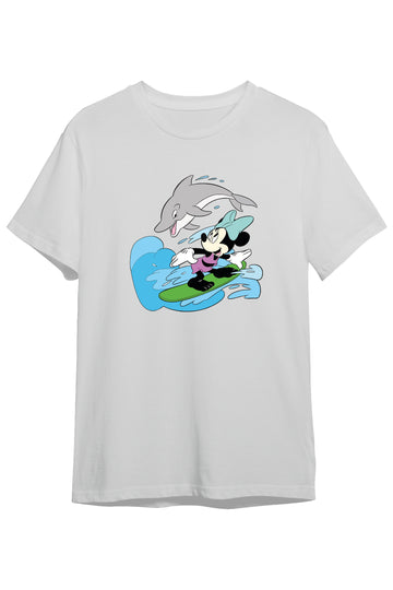 Minnie and Dolphin - Çocuk Tshirt - Regular