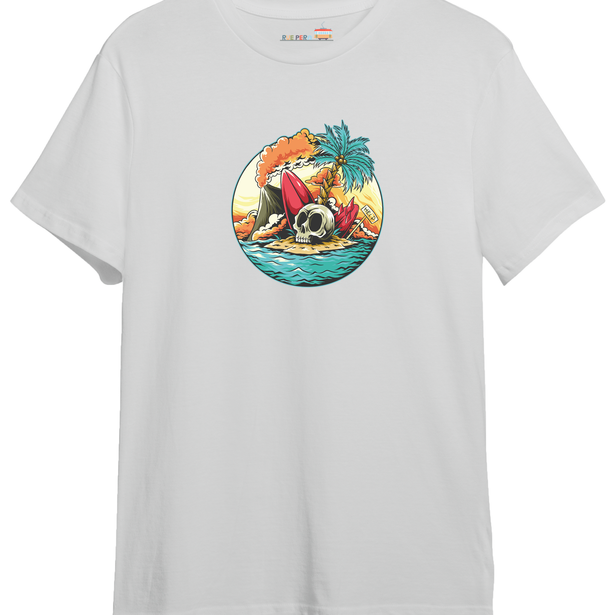 Skull Summer Island - Oversize Tshirt