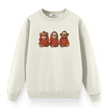 Three Monkeys - Premium Oversize Sweatshirt