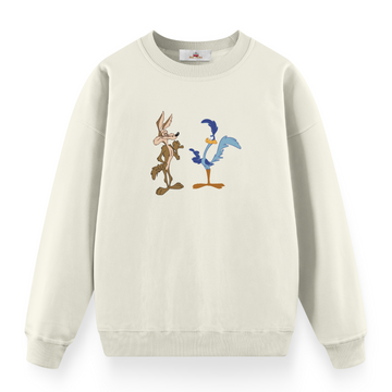 Coyote and Road Runner - Premium Oversize Sweatshirt