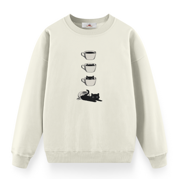 Coffee Cat - Premium Oversize Sweatshirt