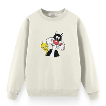 Slyvester and Tweety - Premium Oversize Sweatshirt
