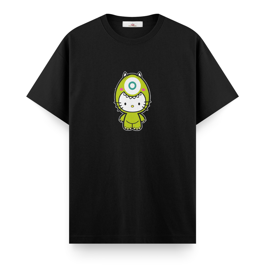 Kitty Monster Green - Çocuk Tshirt - Regular