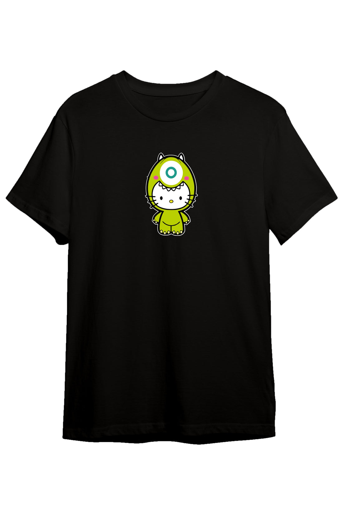 Kitty Monster Green - Çocuk Tshirt - Regular