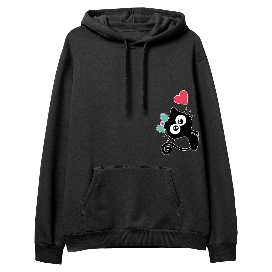 Black Cat - Hoodie - Regular