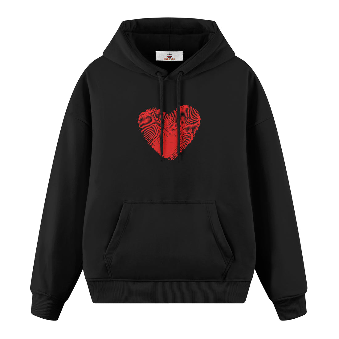 Heart Finger Print - Premium Oversize Hoodie