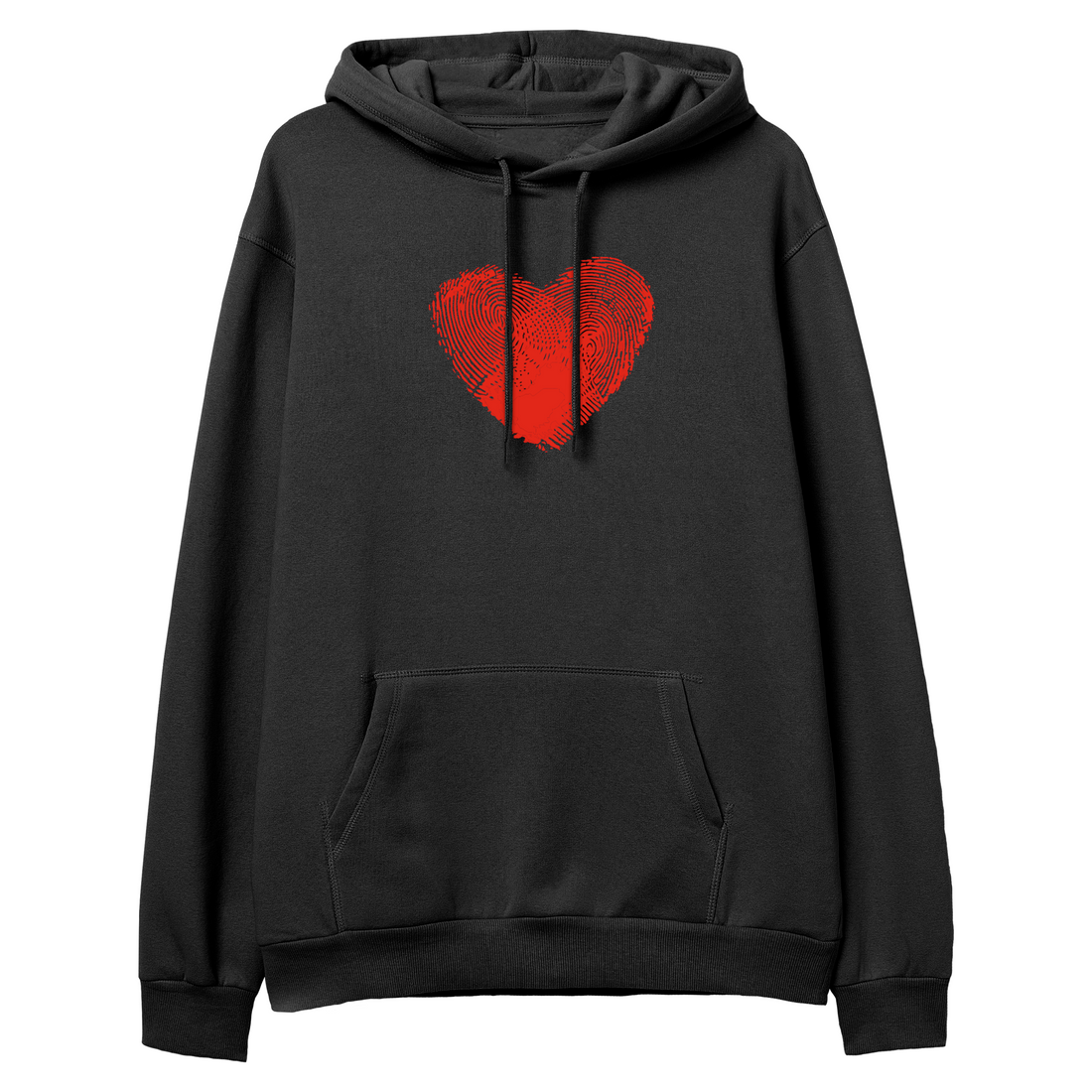 Heart Finger Print - Hoodie - Regular