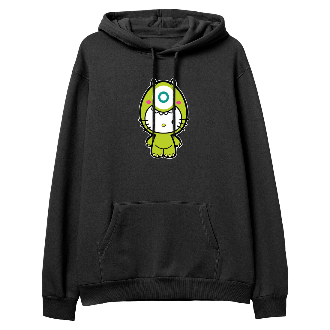 Kitty Monster Green - Hoodie - Regular